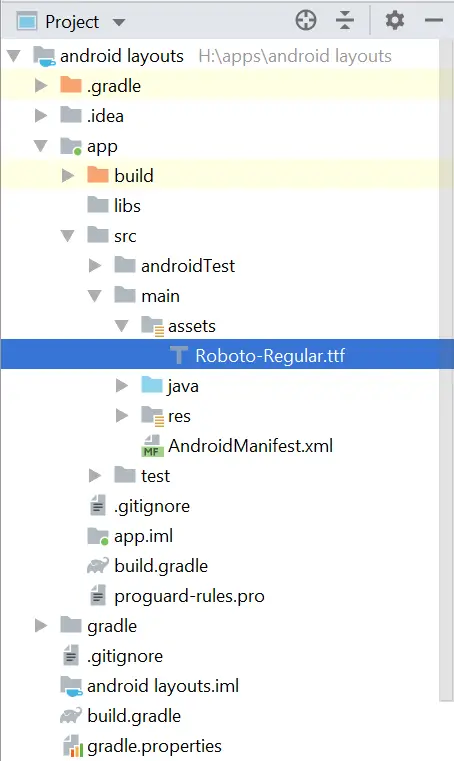 custom font project structure