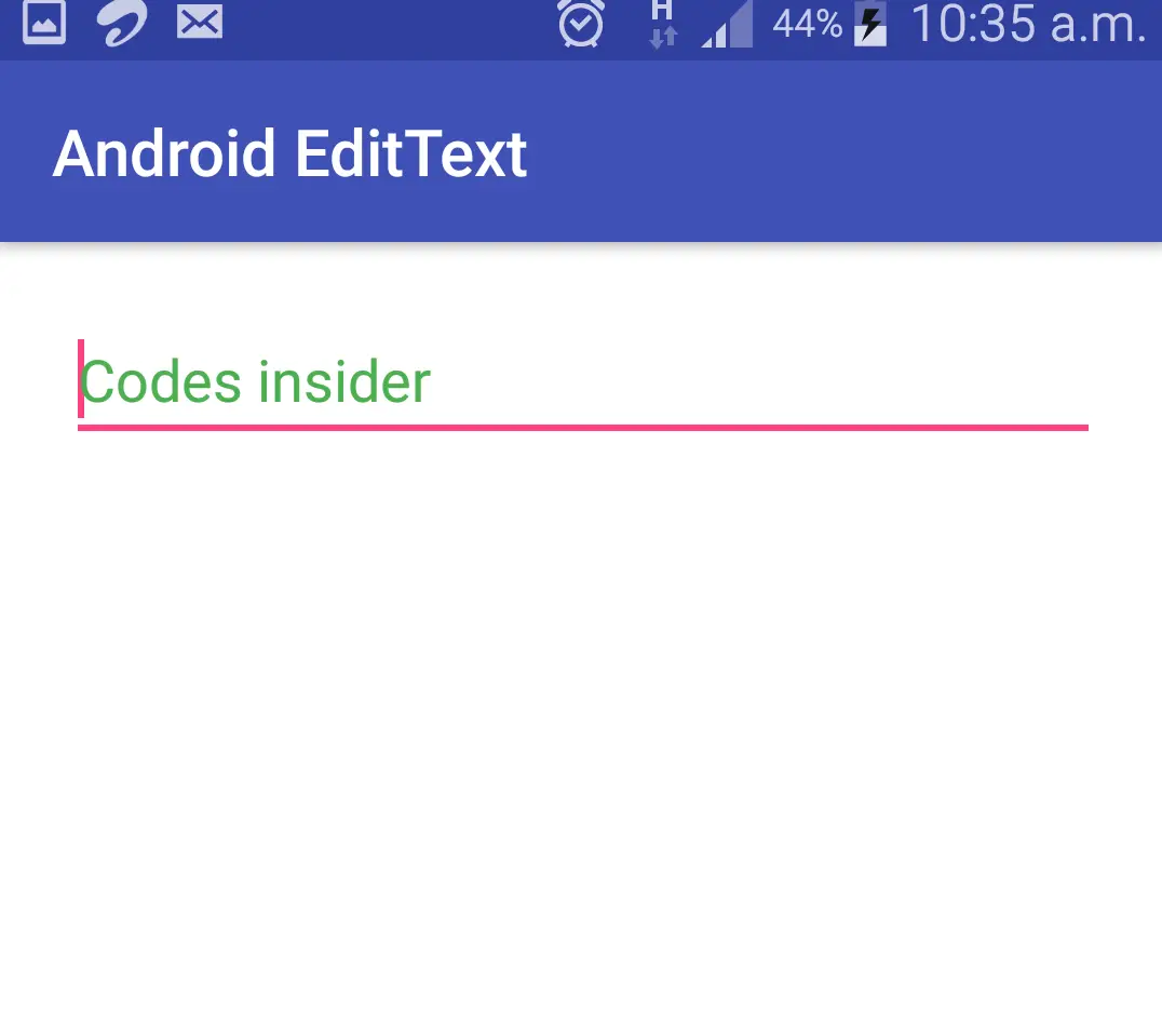 textcolor in edittext in android