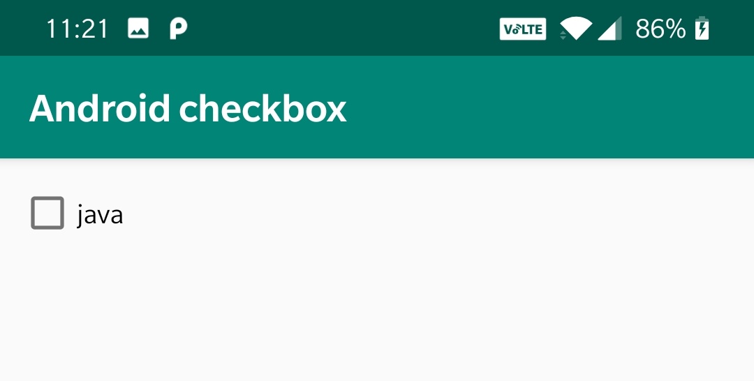 android checkbox