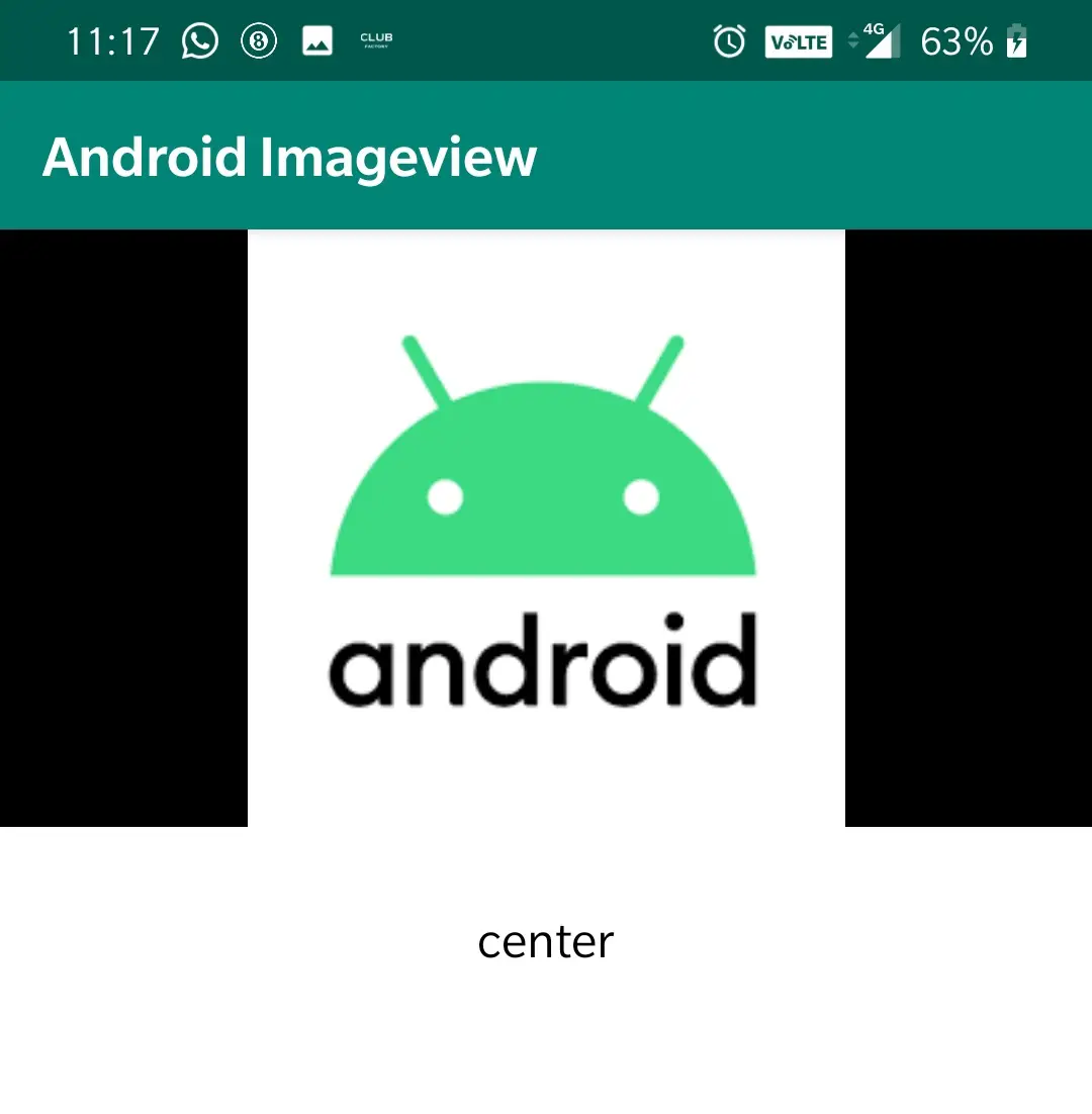 android imageview scaletype center