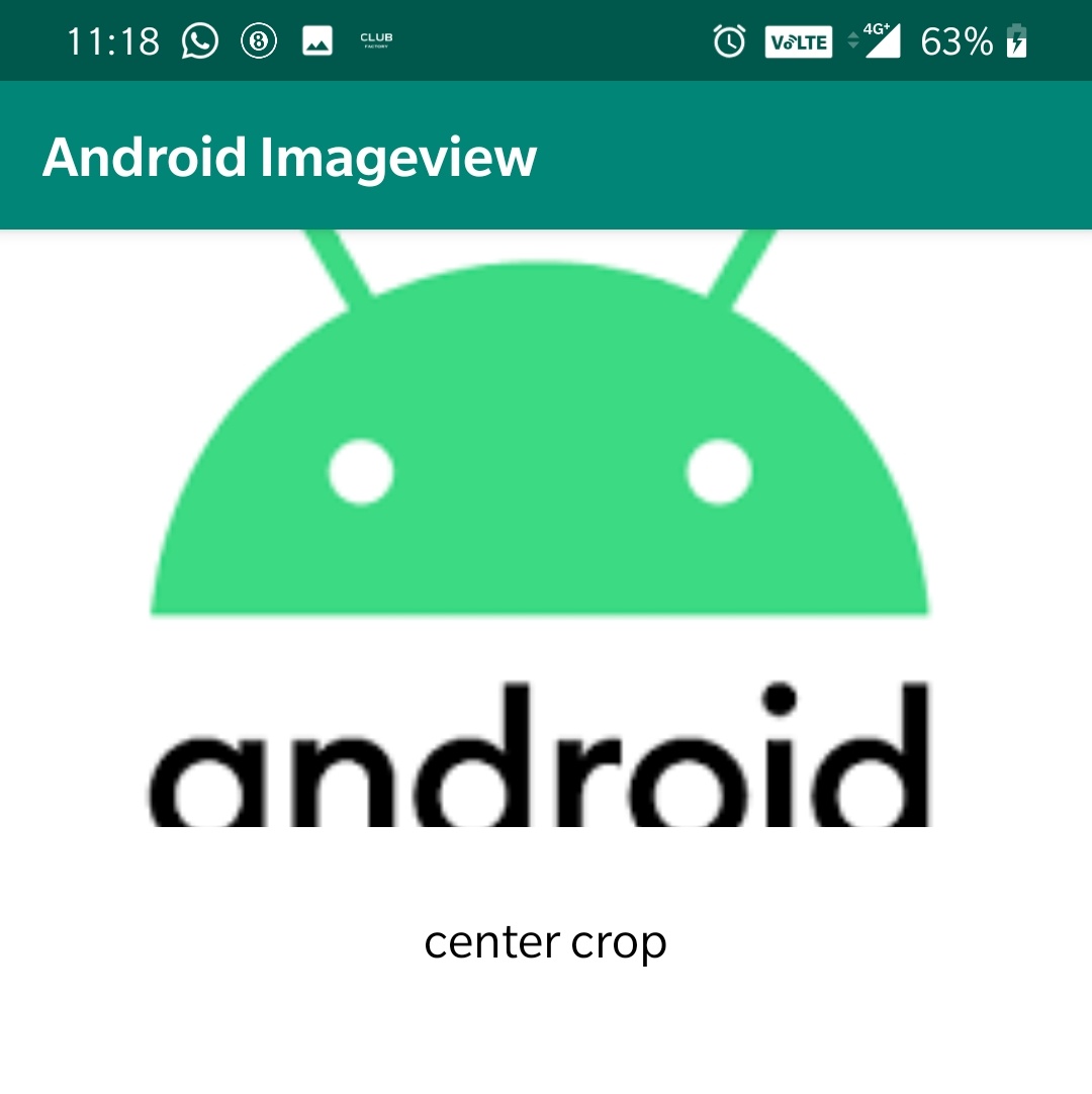 android imageview scaletype center crop