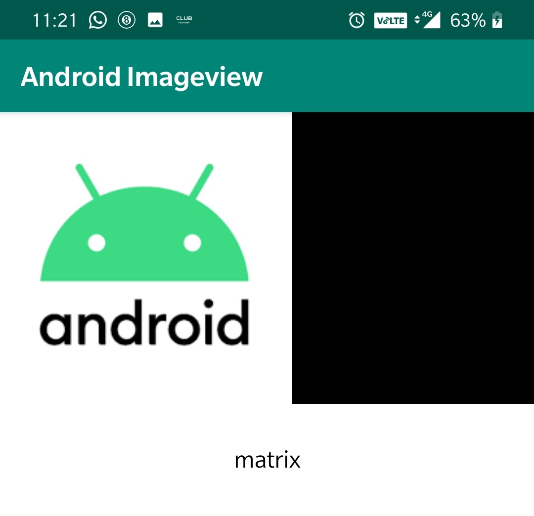 android imageview scaletype matrix
