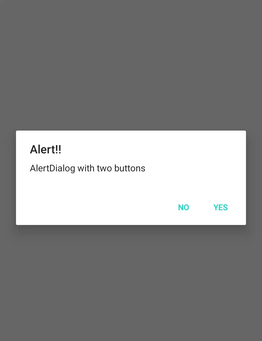 android alertdialog with two buttons
