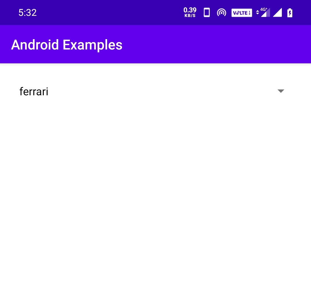 android spinner drop down list