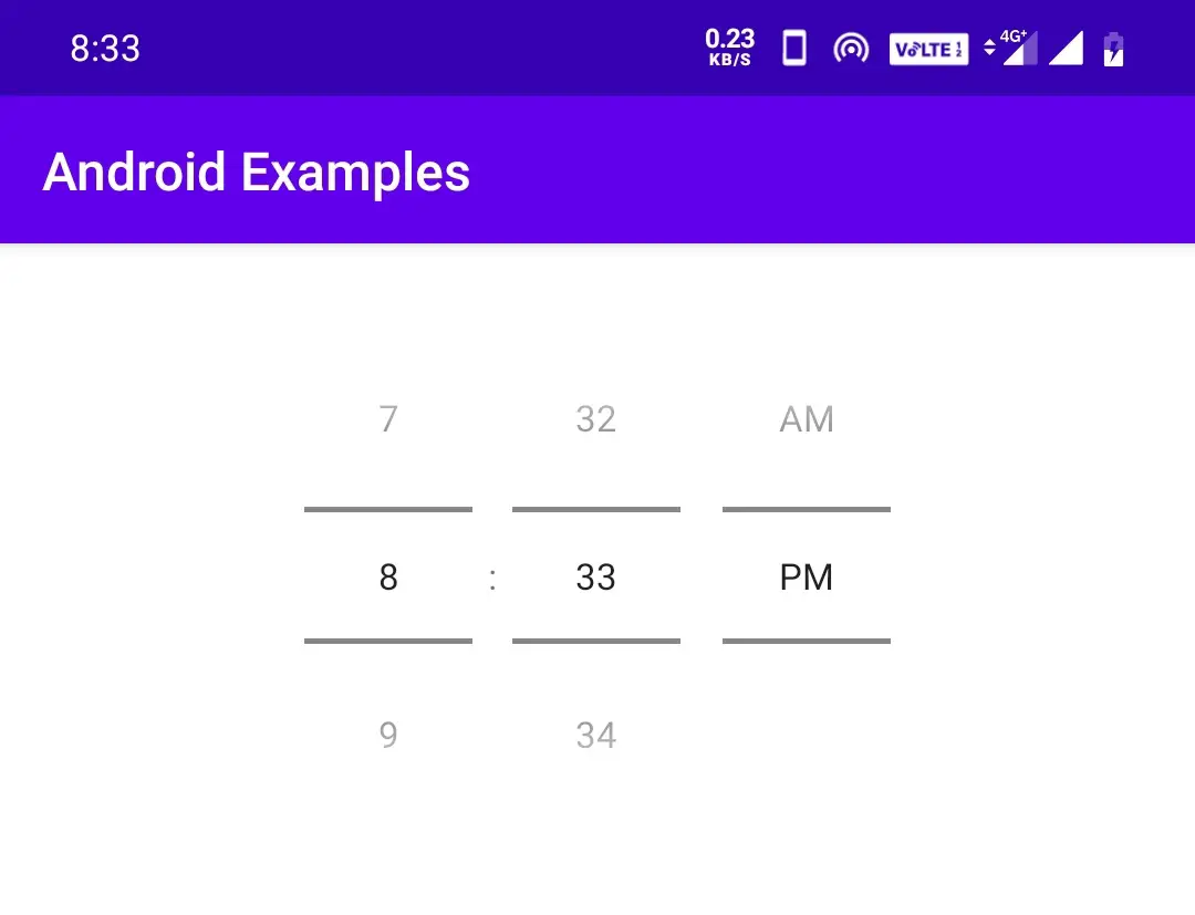 android time picker spinner style