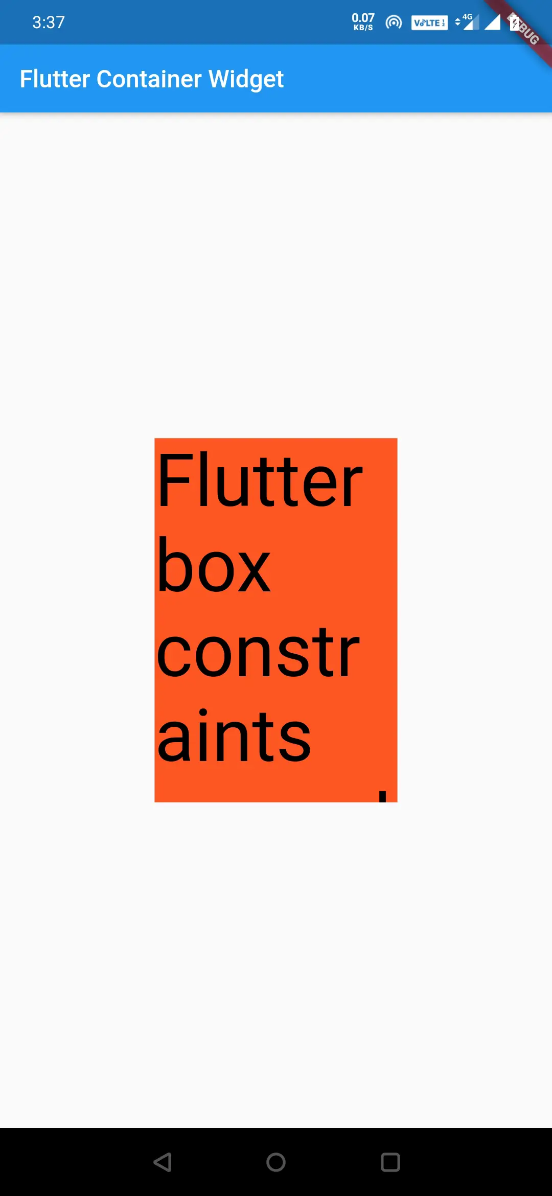 flutter container boxconstraints