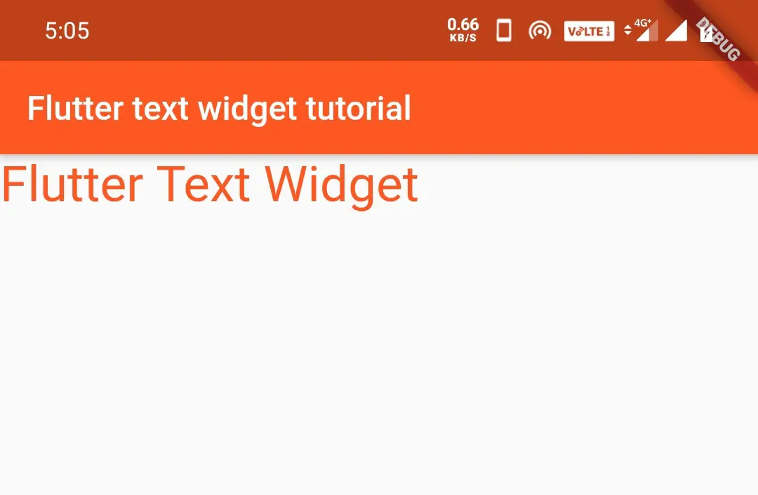 flutter text widget fontsize