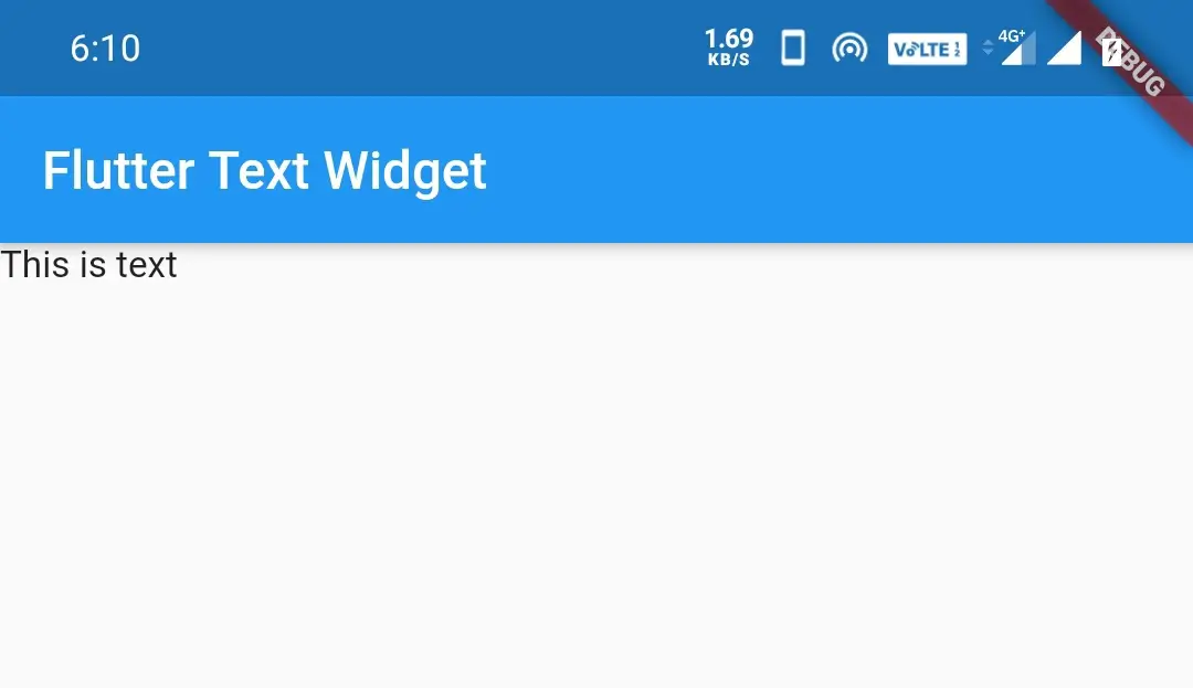 flutter text widget