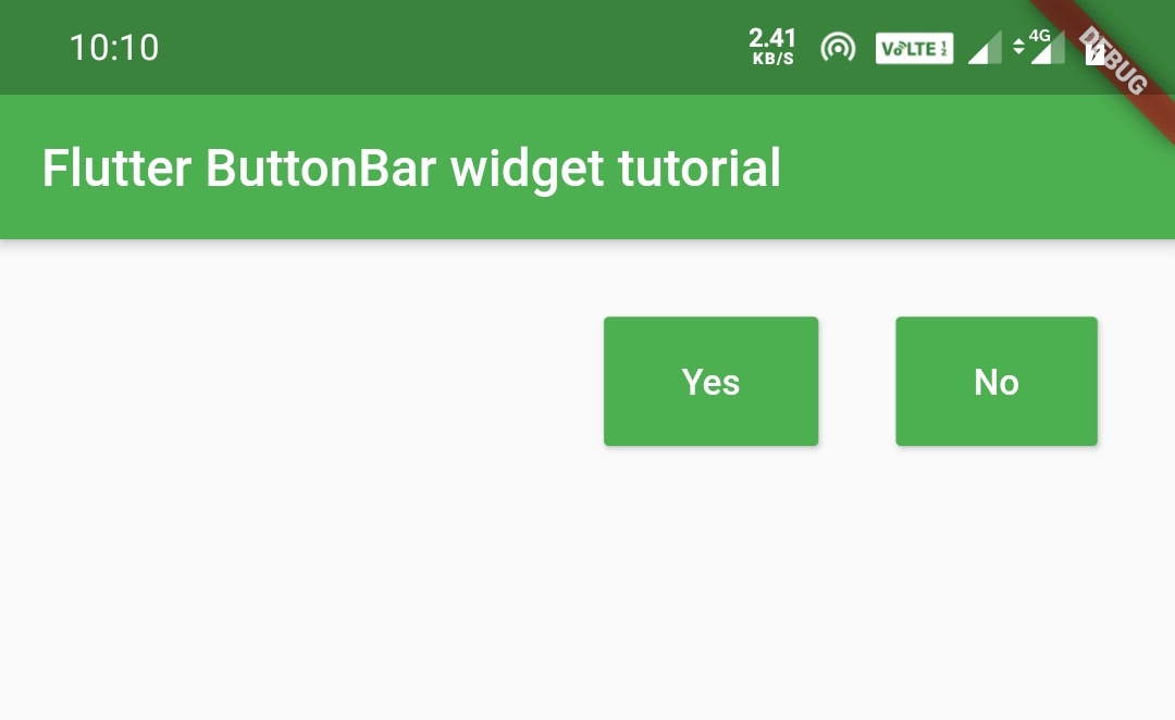 flutter button bar button height