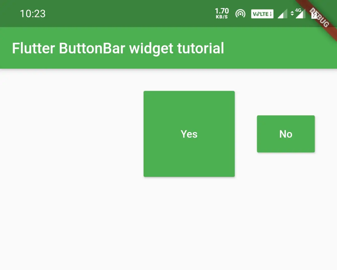 flutter button bar buttonpadding