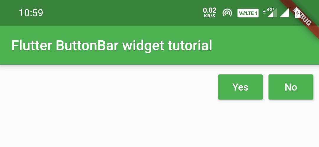 flutter button bar example