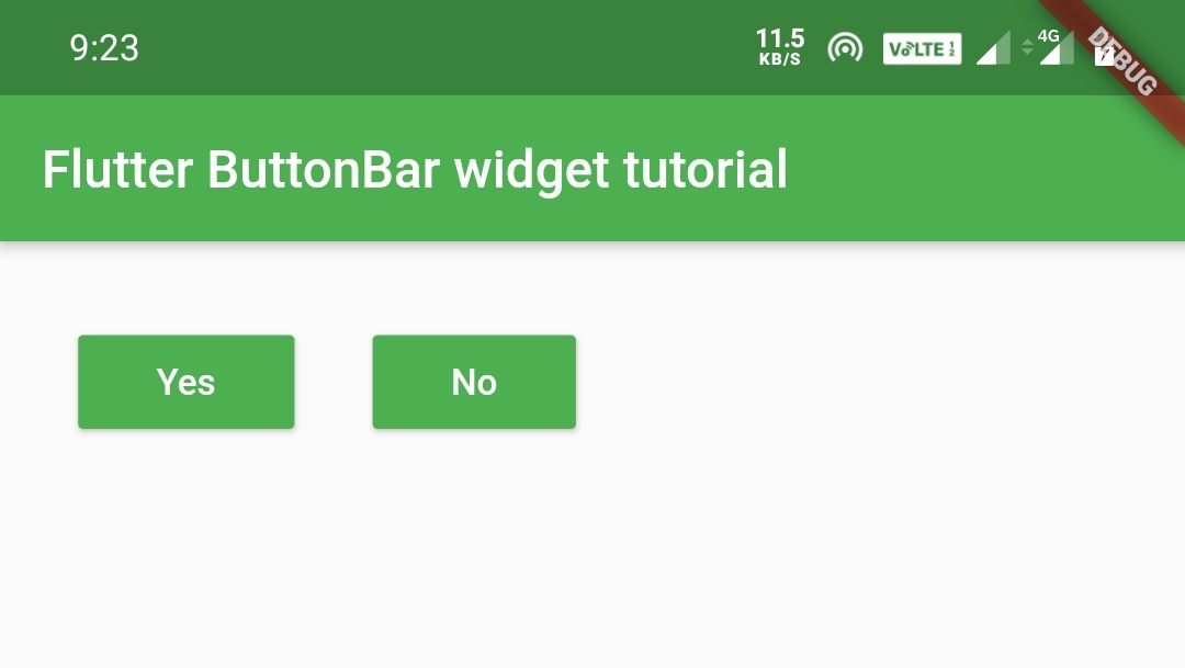 flutter button bar mainaxis alignment start