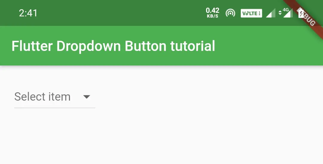 flutter dropdown button example