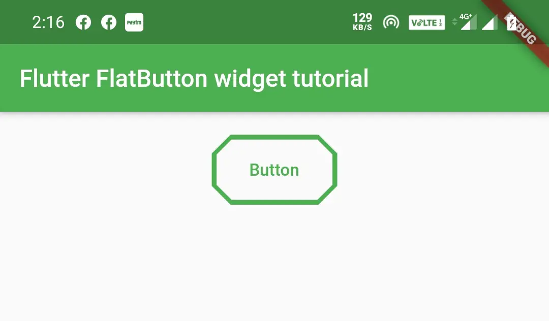 flutter flatbutton beveled rectangular border