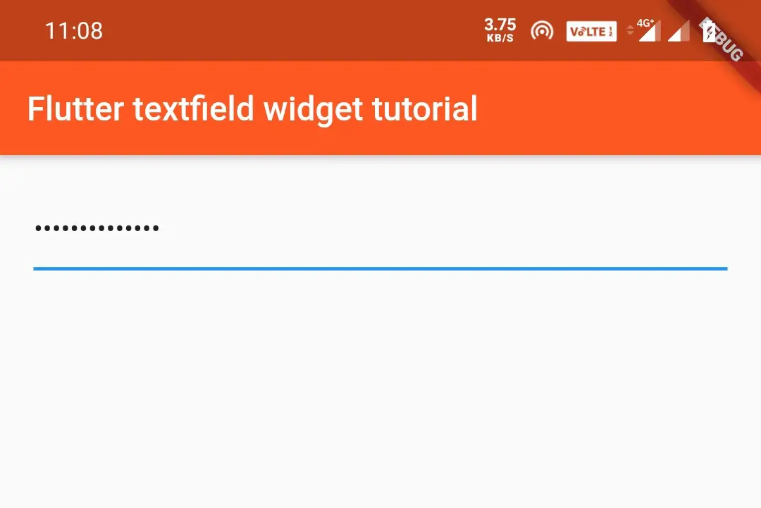 flutter textfield widget obscure text