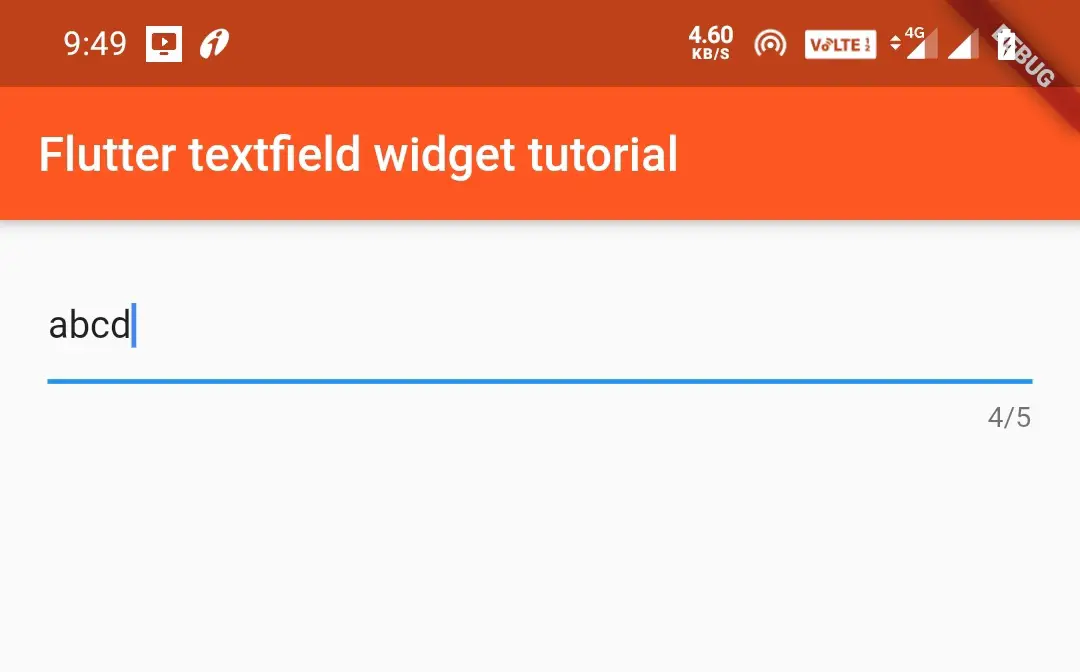 flutter textfield widget maxlength