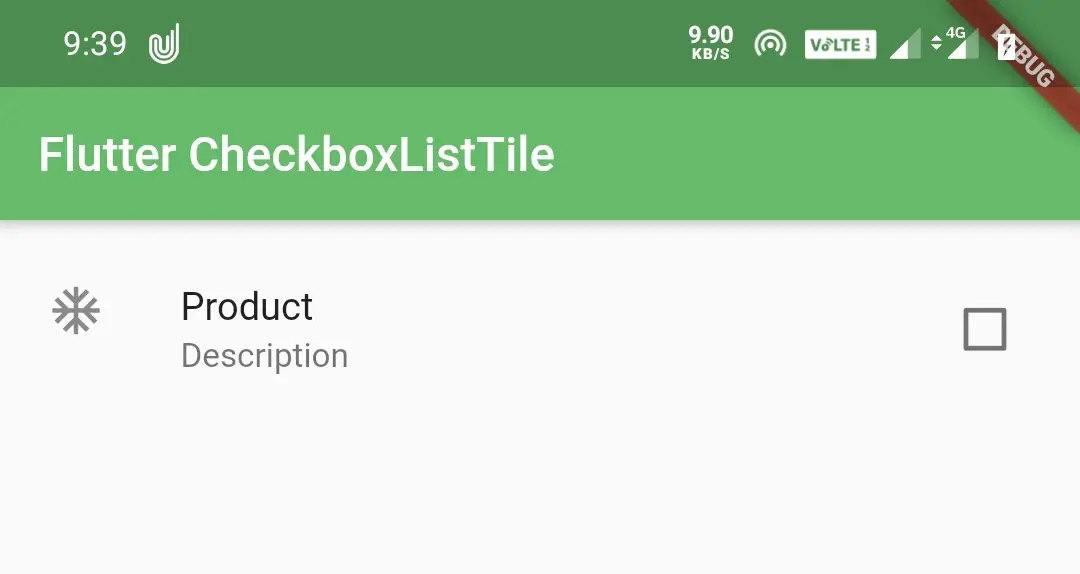 flutter checkbox listtile selected unchecked