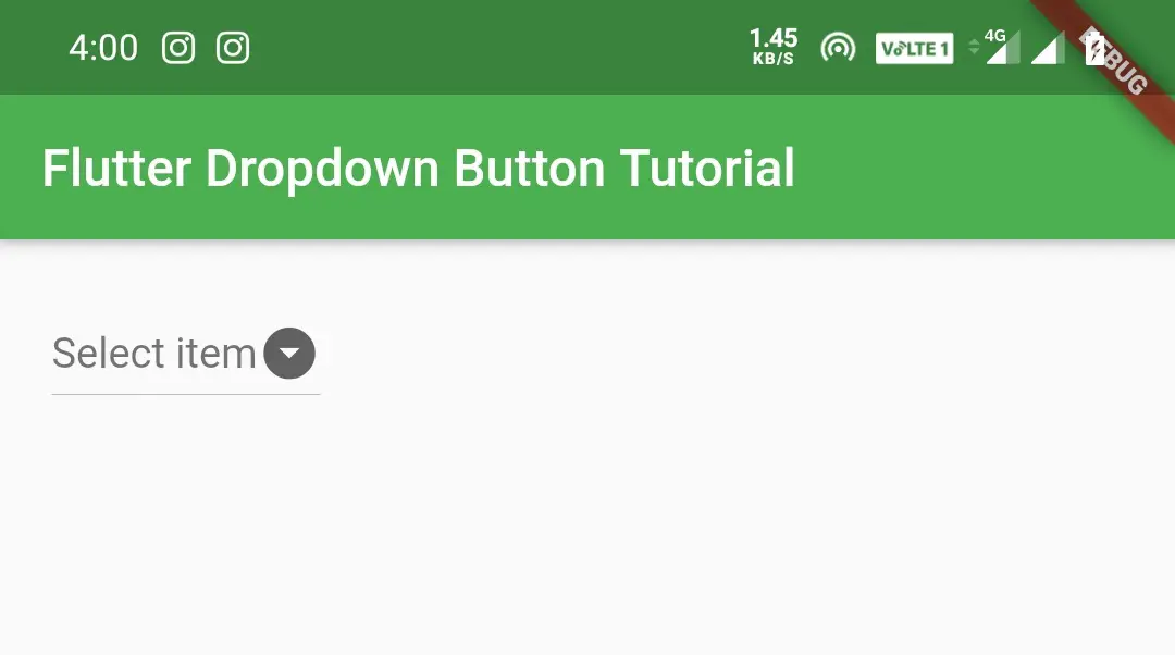 flutter dropdown button icon
