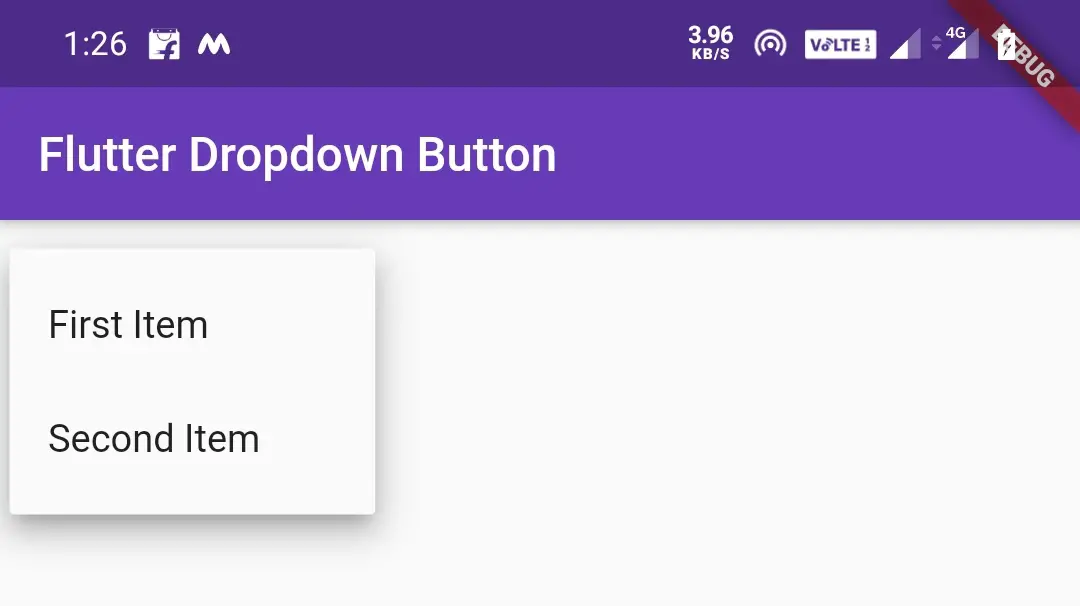 flutter dropdown button menu