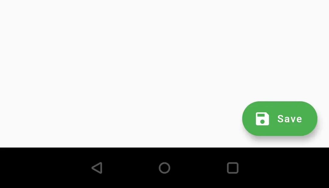 flutter floating action button extended