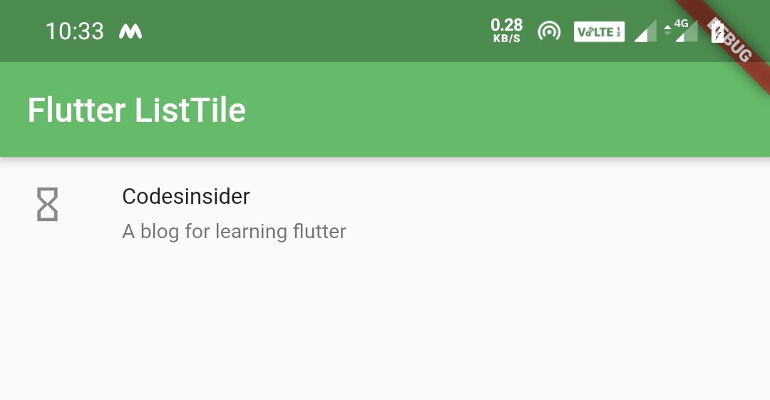 flutter listtile dense