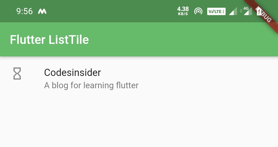 flutter listtile leading