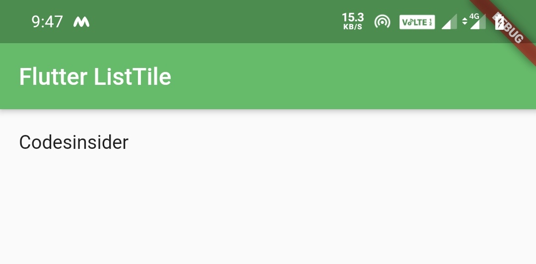 flutter listtile title