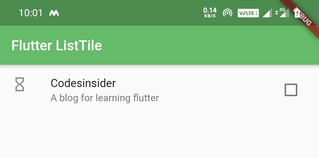 flutter listtile trailing