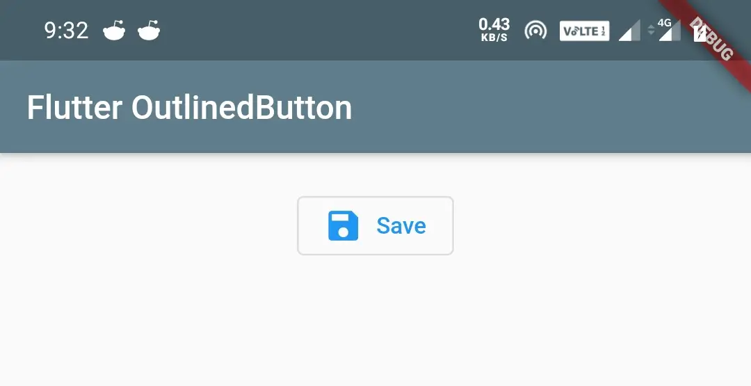 flutter outlinebutton with icon