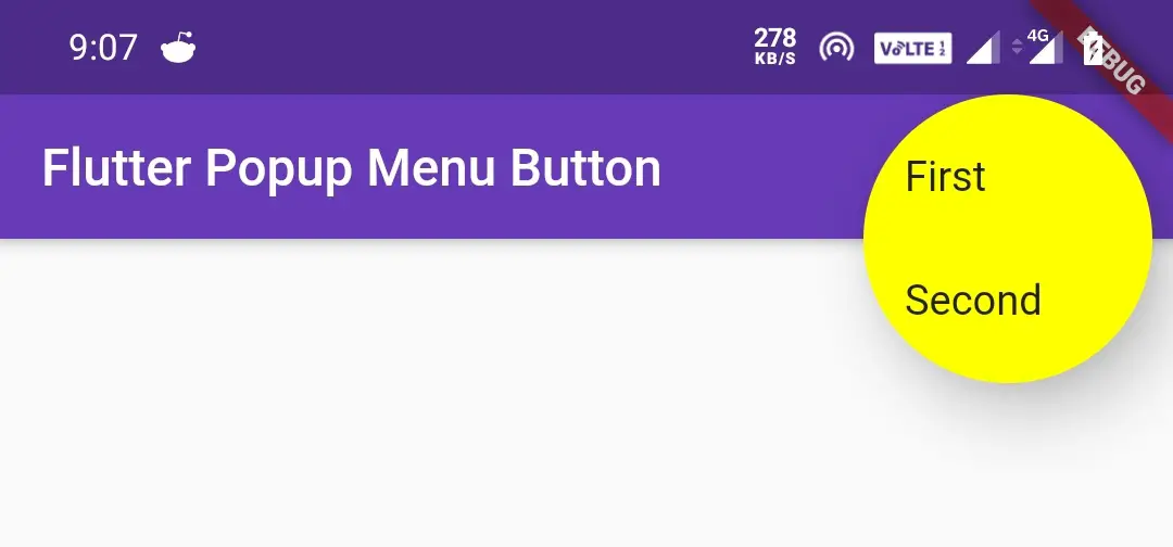 flutter popup menu button shape circleborder