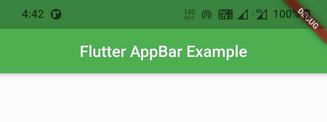 flutter appbar center title