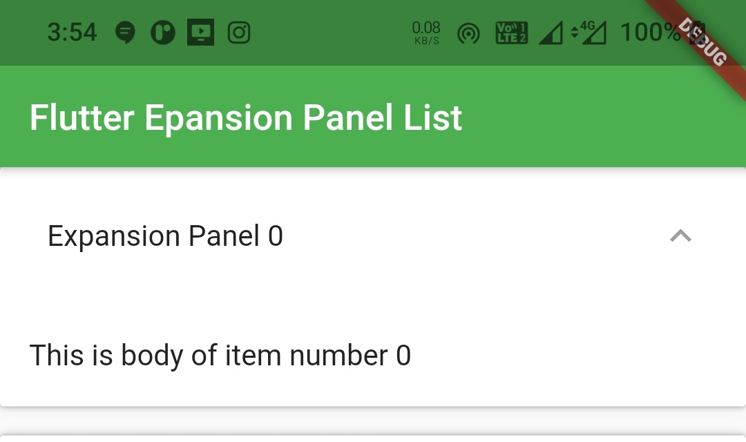 flutter expansion panel list expanded header padding