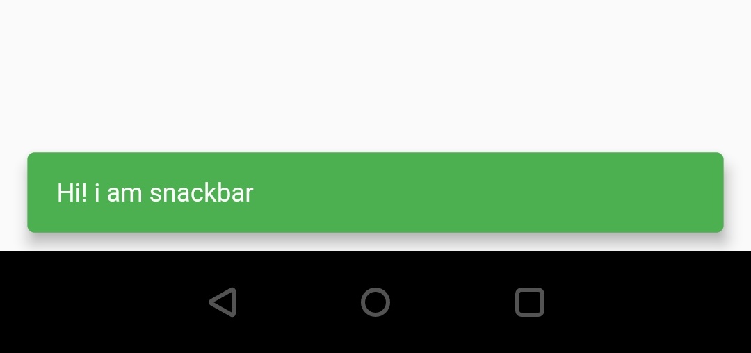 flutter snackbar behavior floating