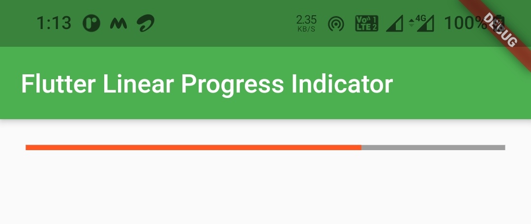 flutter linear progress indicator background color