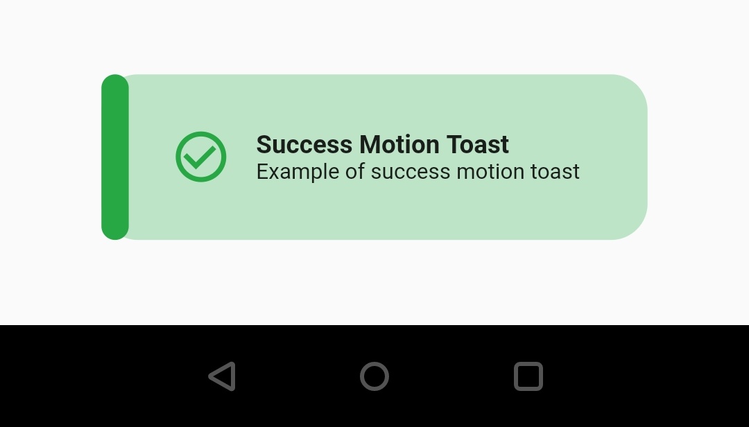 flutter motion toast success message