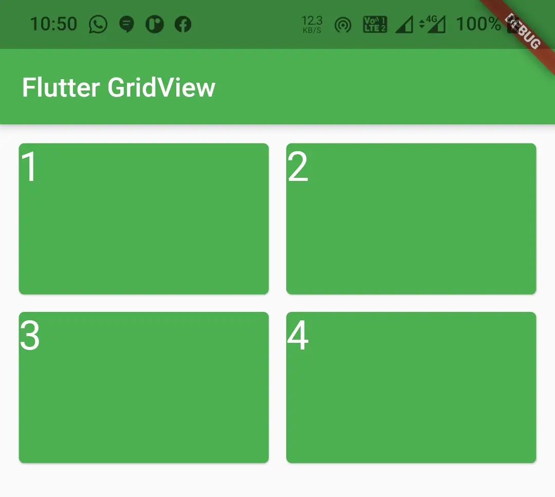 flutter gridview padding