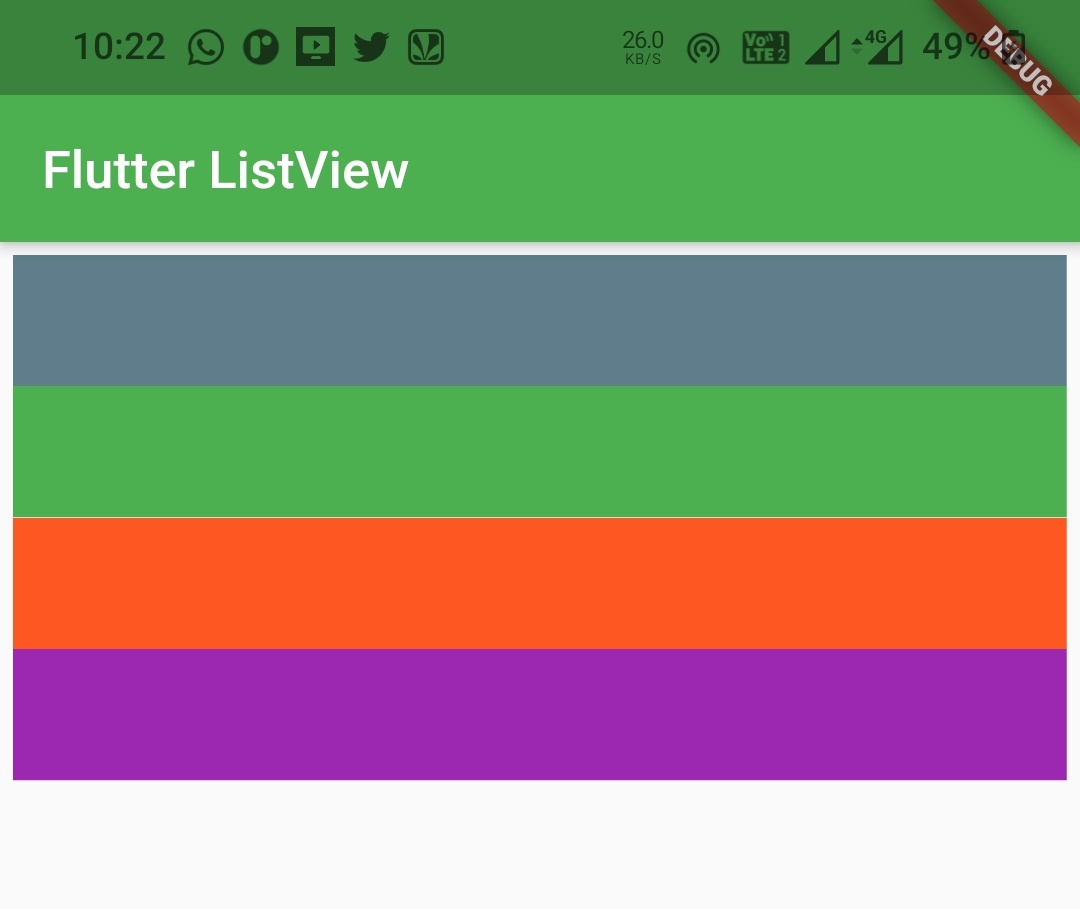 flutter listview.custom example output