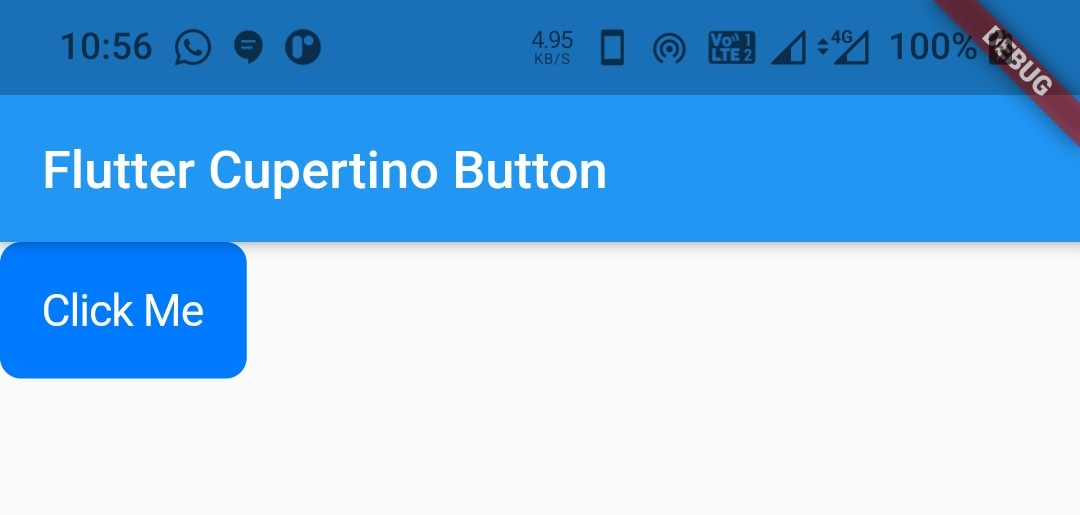 alignment of cupertino button in flutter