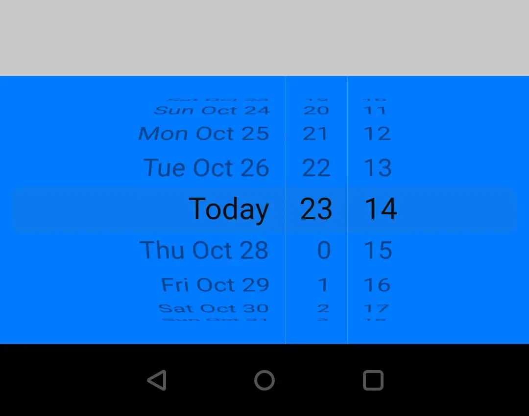 flutter cupertino datepicker background color