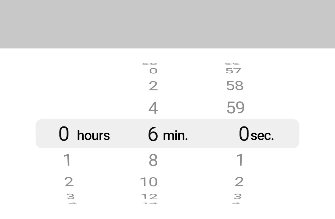 flutter cupertino timer picker minute interval