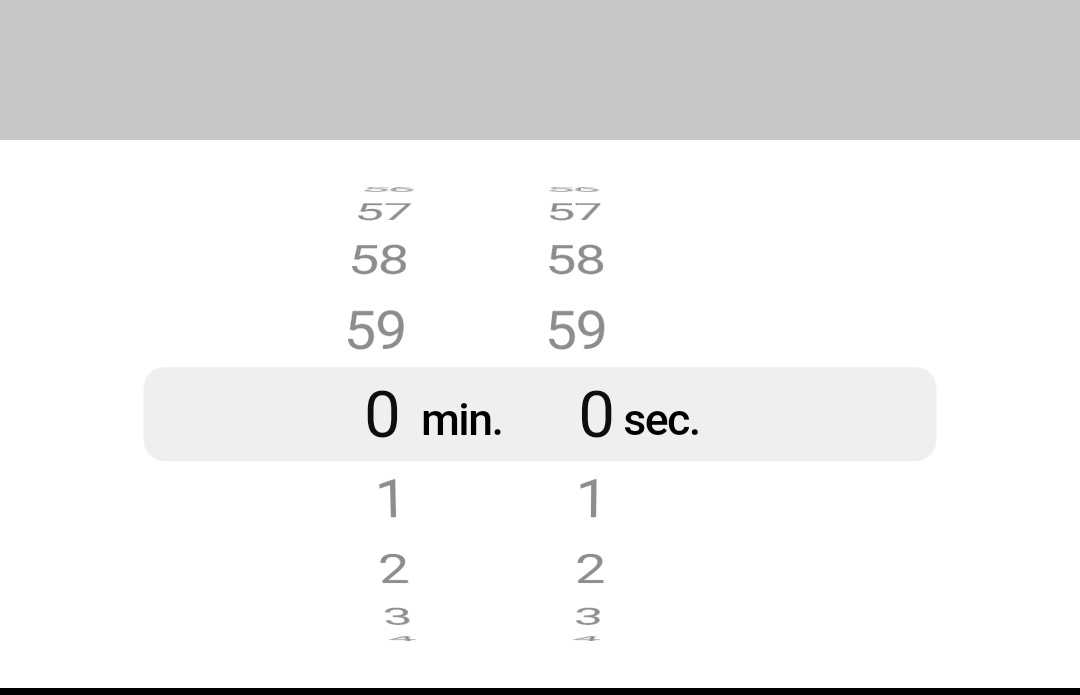 flutter cupertino timer picker mode minutes seconds