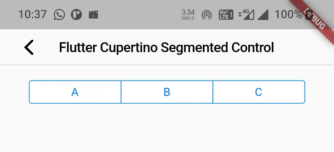 flutter cupertino segmented control children