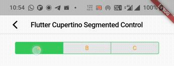 flutter cupertino segmented control pressed color