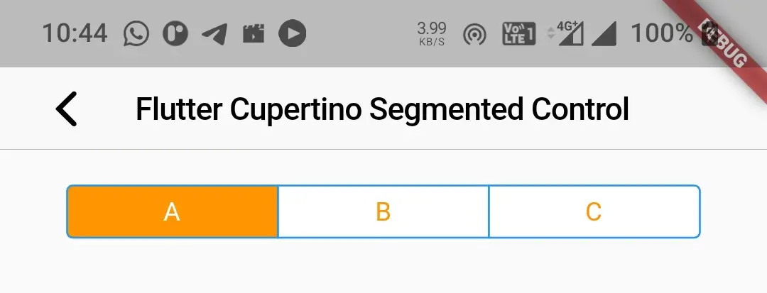 flutter cupertino segmented ccolor selected color