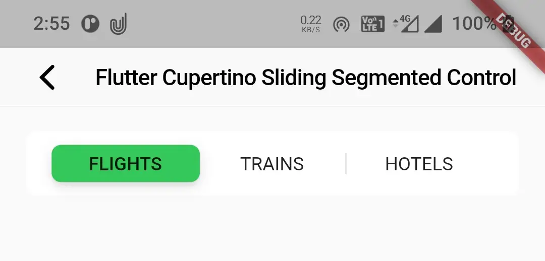 flutter cupertino sliding segmented control background color