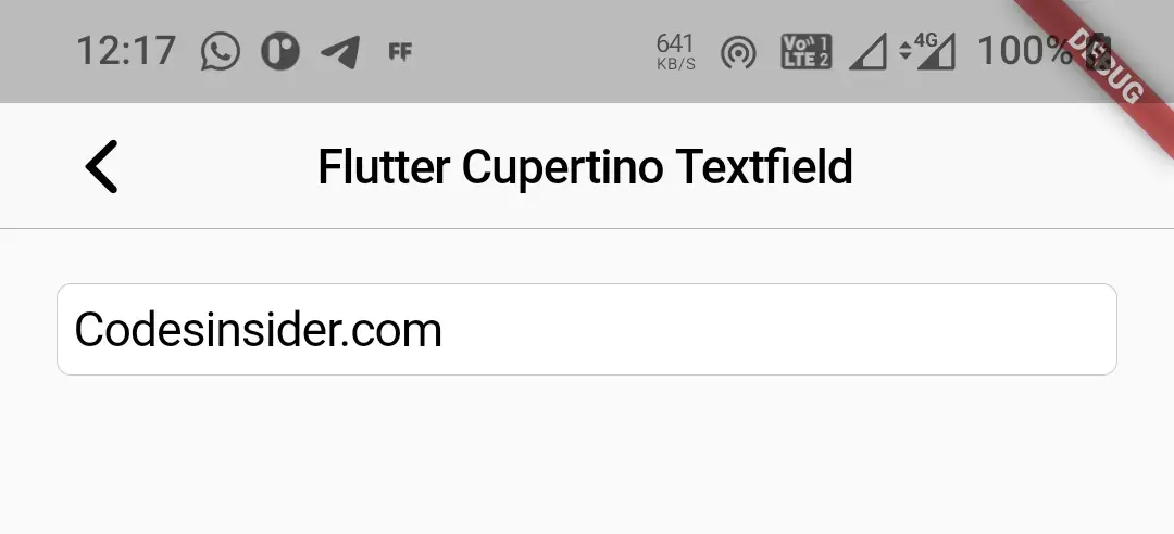 flutter cupertino textfield controller