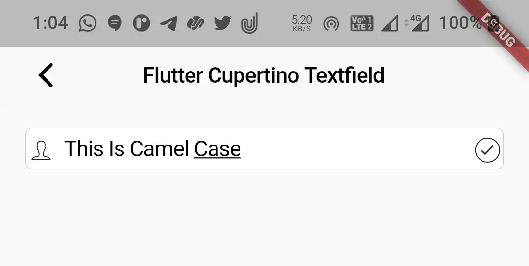 flutter cupertino textfield text capitalization words