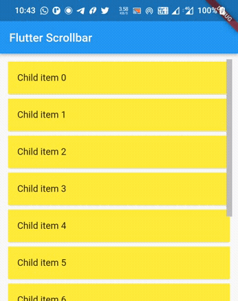 flutter scrollbar example output
