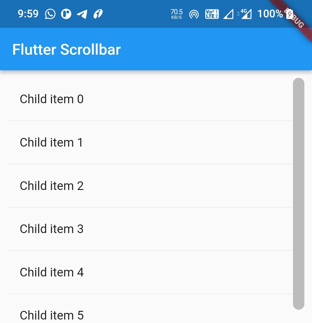 flutter scrollbar radius